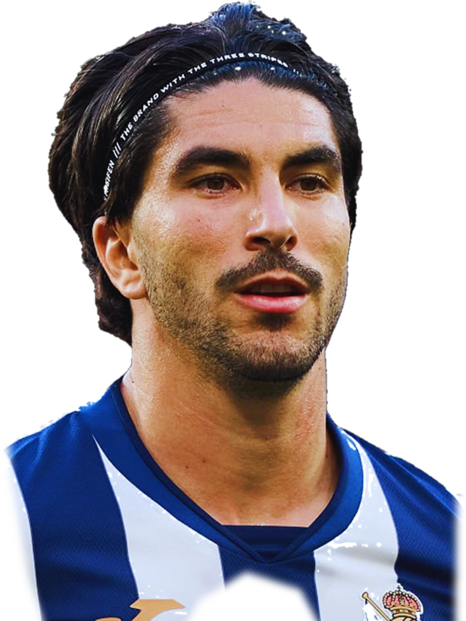 Real Sociedad formasıyla futbolcu görseli
