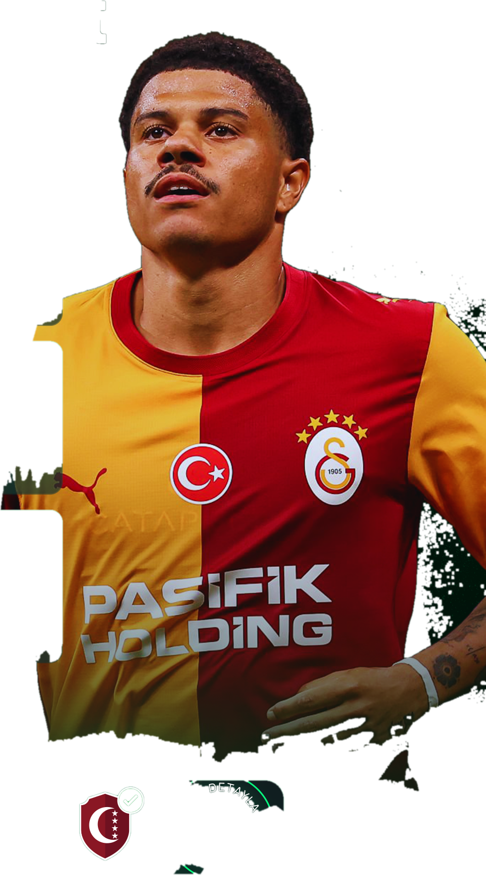 Galatasaray formasıyla futbolcu görseli